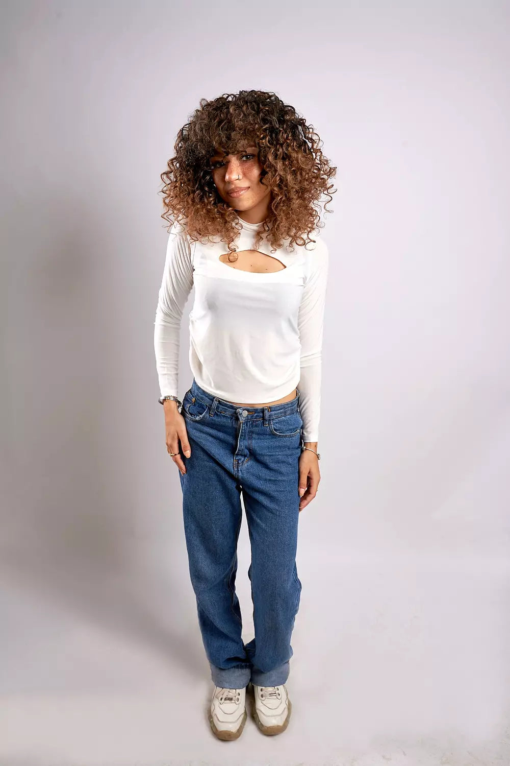 Cutout Ruched Top
