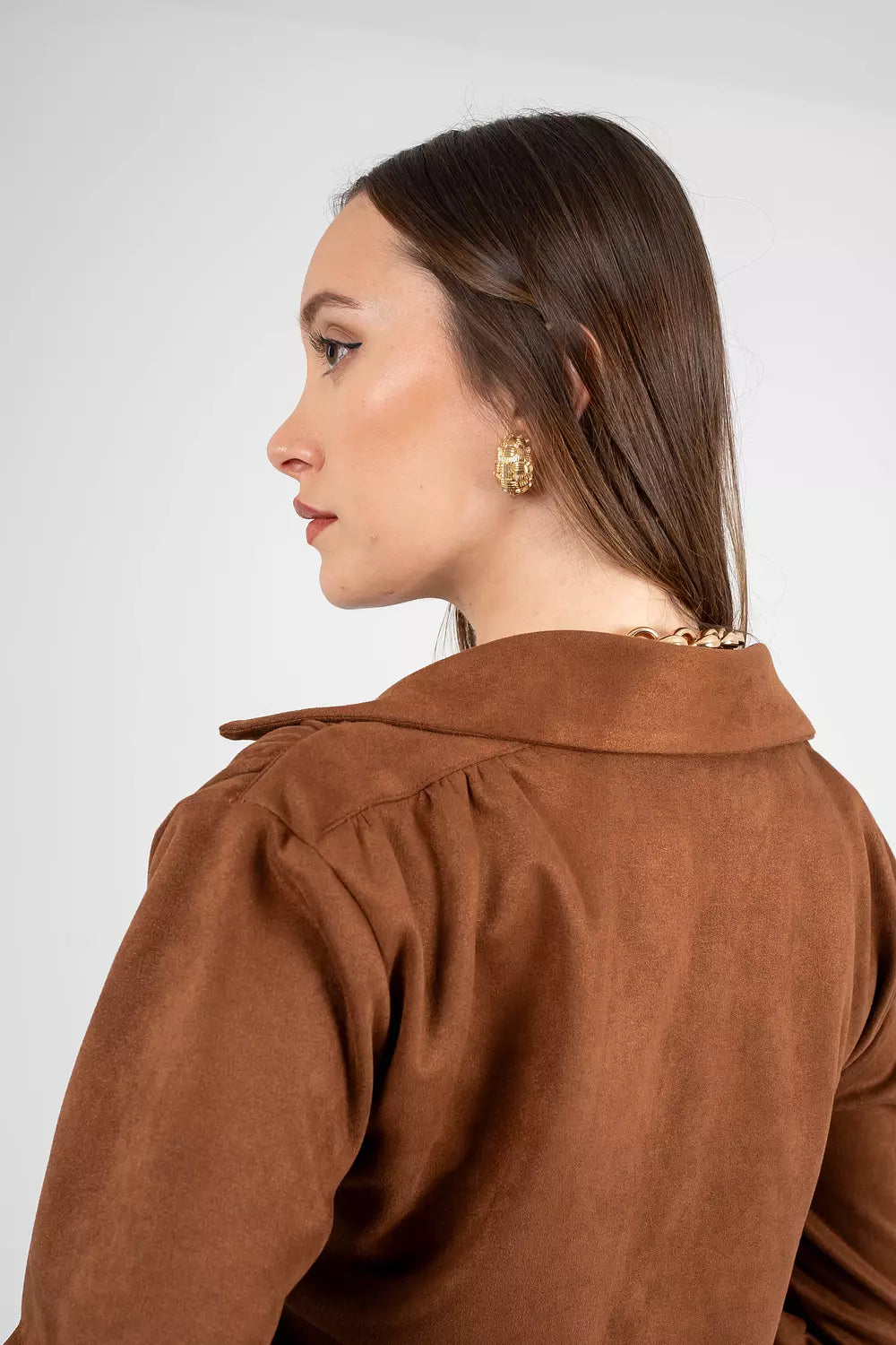 Luxe Suede Oversized Shirt