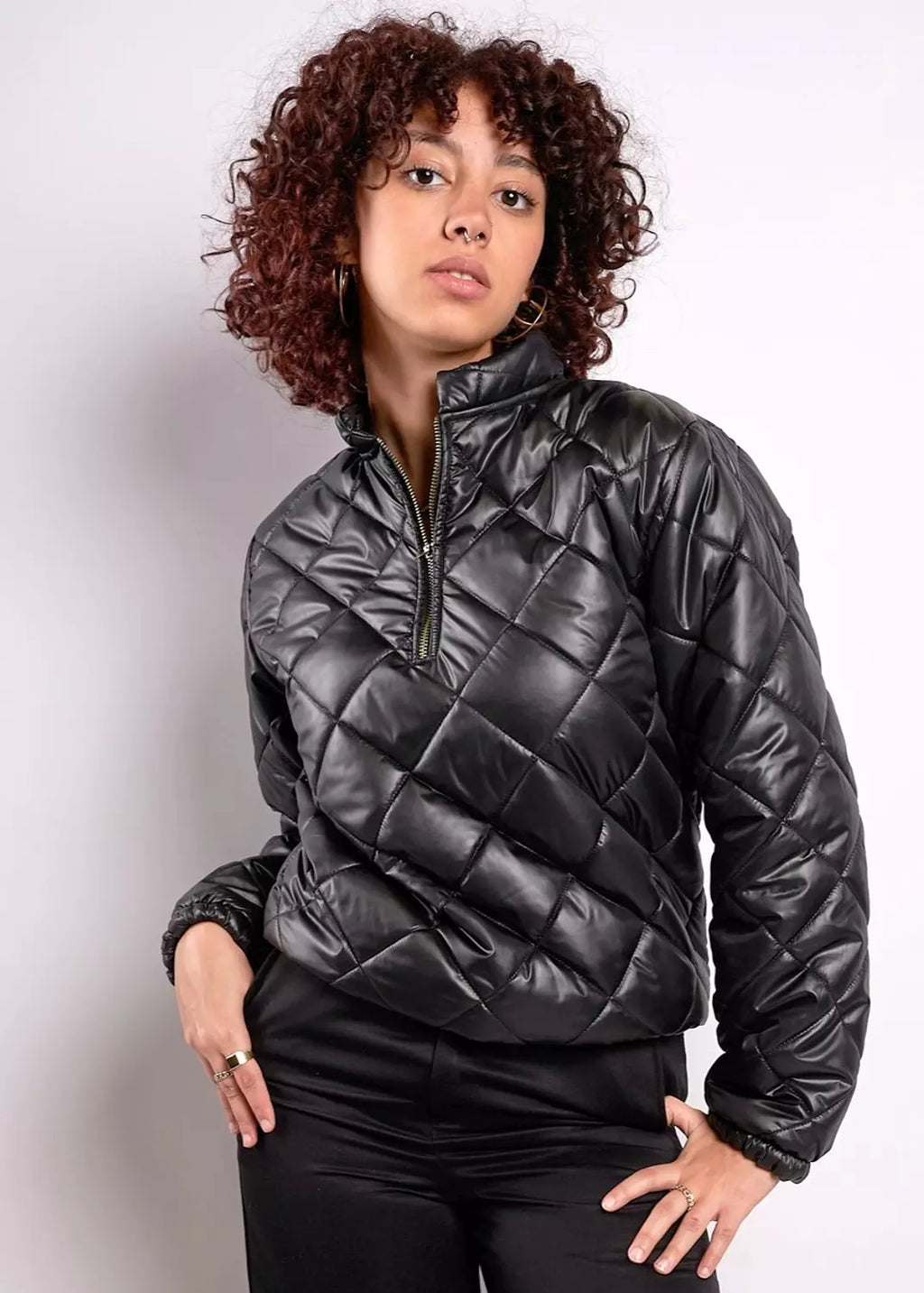 Fusion Puffer zipped sweatshirt