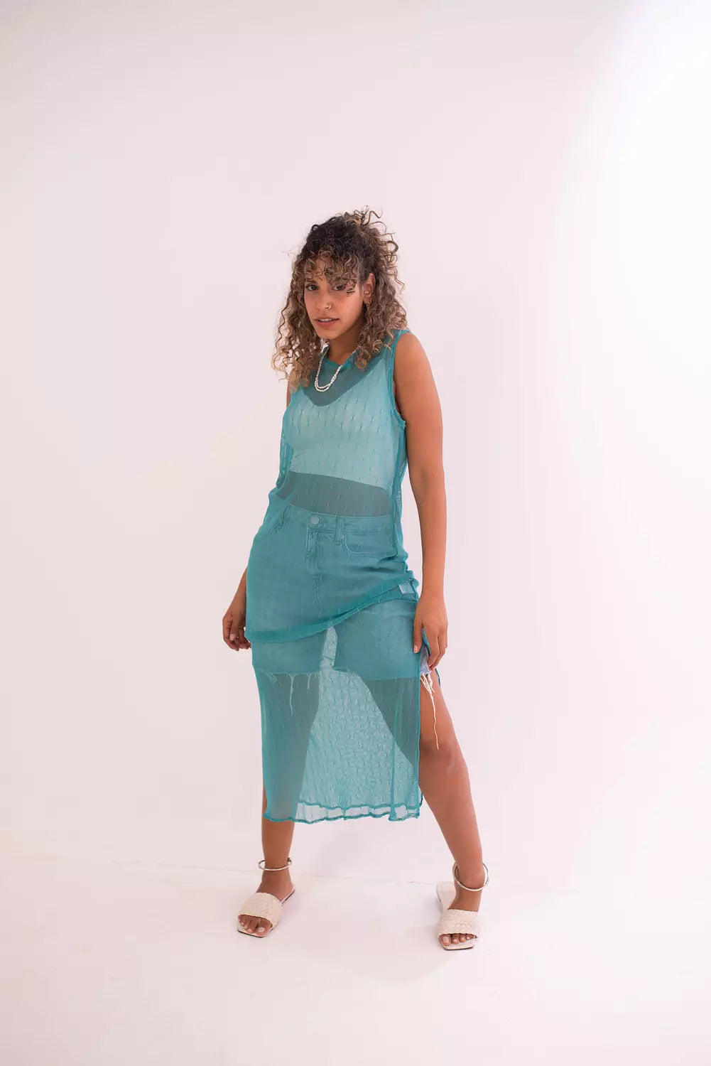Net beach cover-up
