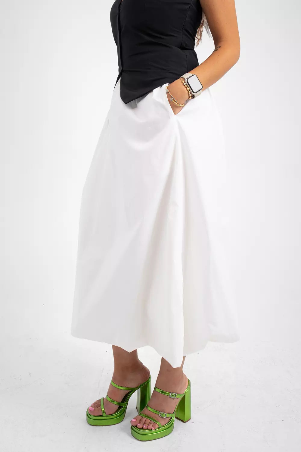 Midi Bubble Skirt