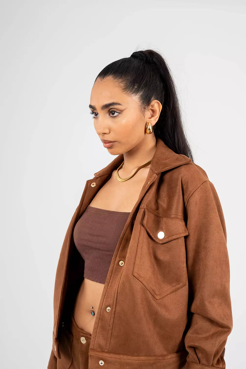 Luxe Suede Oversized Jacket