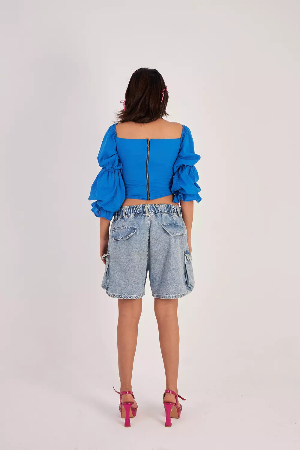 Bubble Bound Square Neck Top