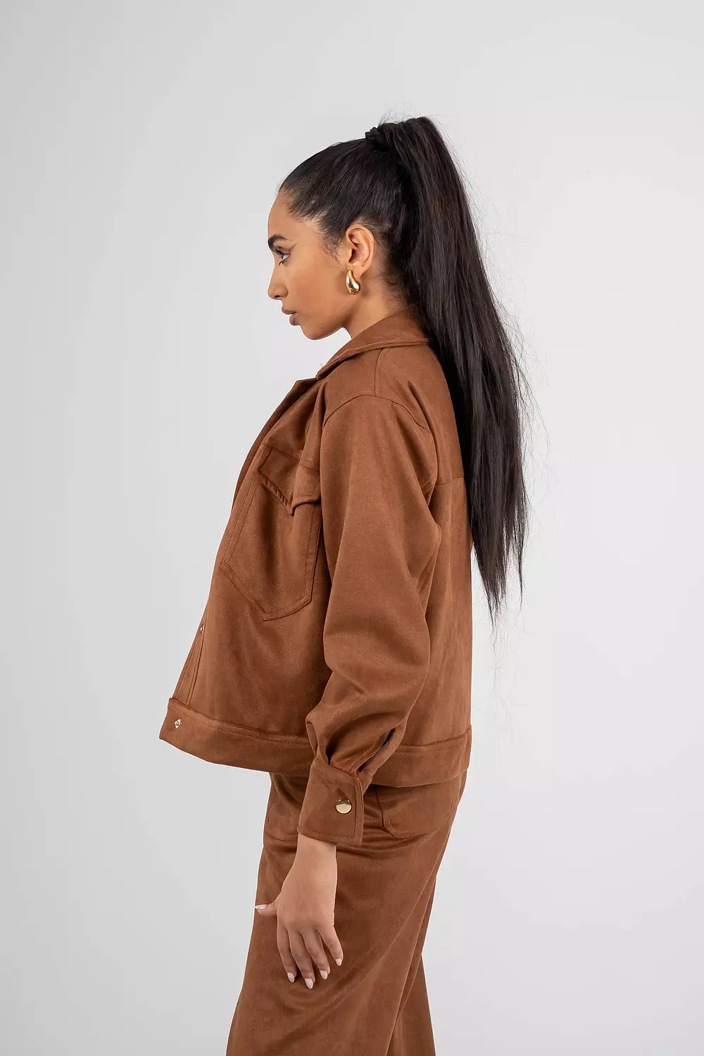 Luxe Suede Oversized Jacket