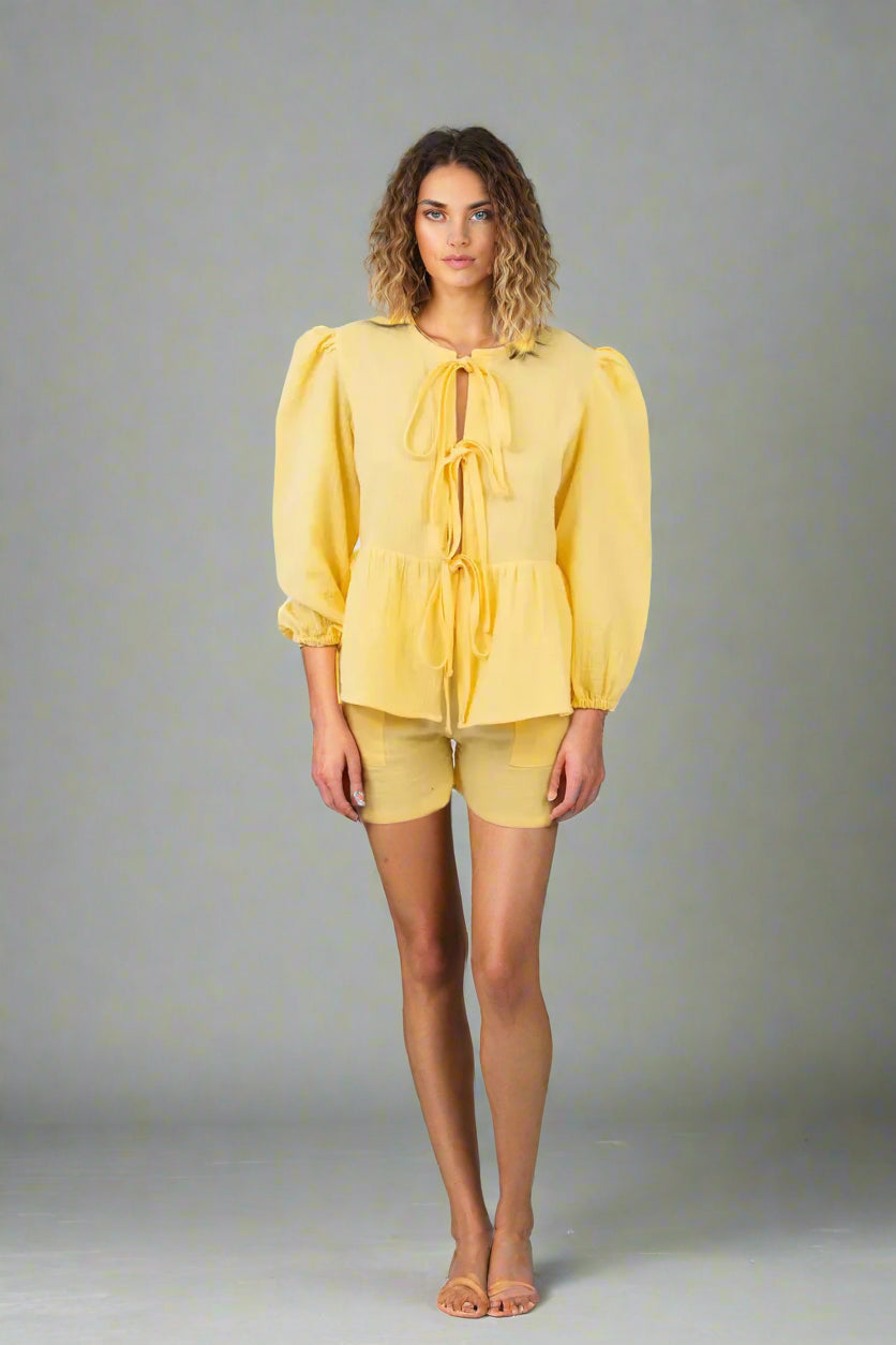Sunshine Bow-bubble short set