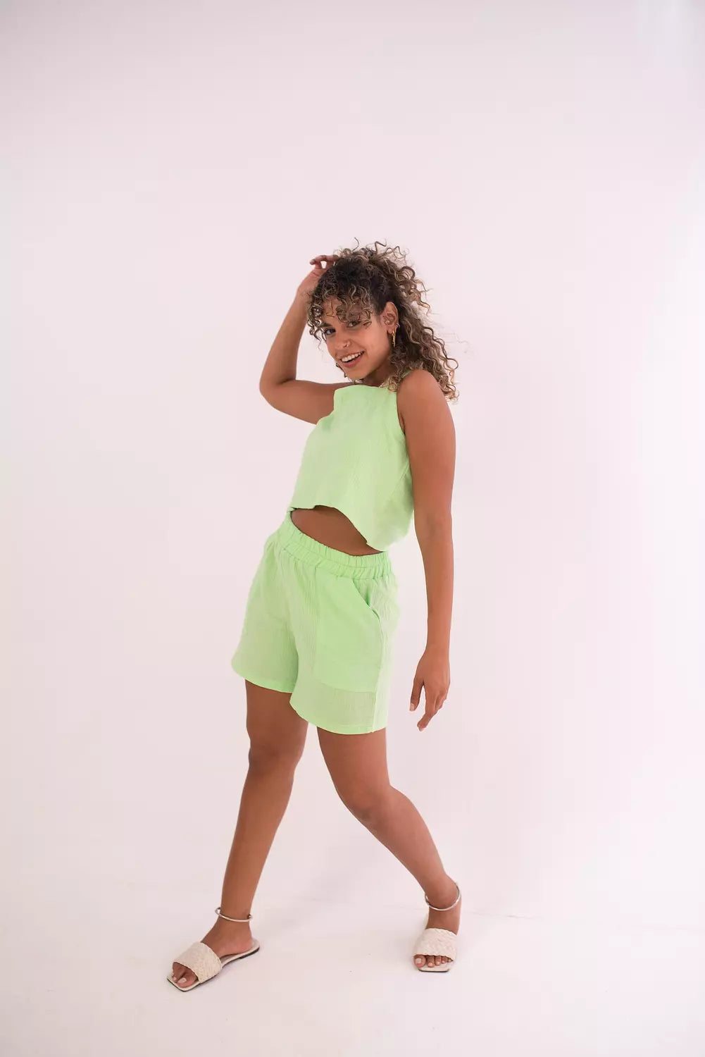 Lime Bubble wide short