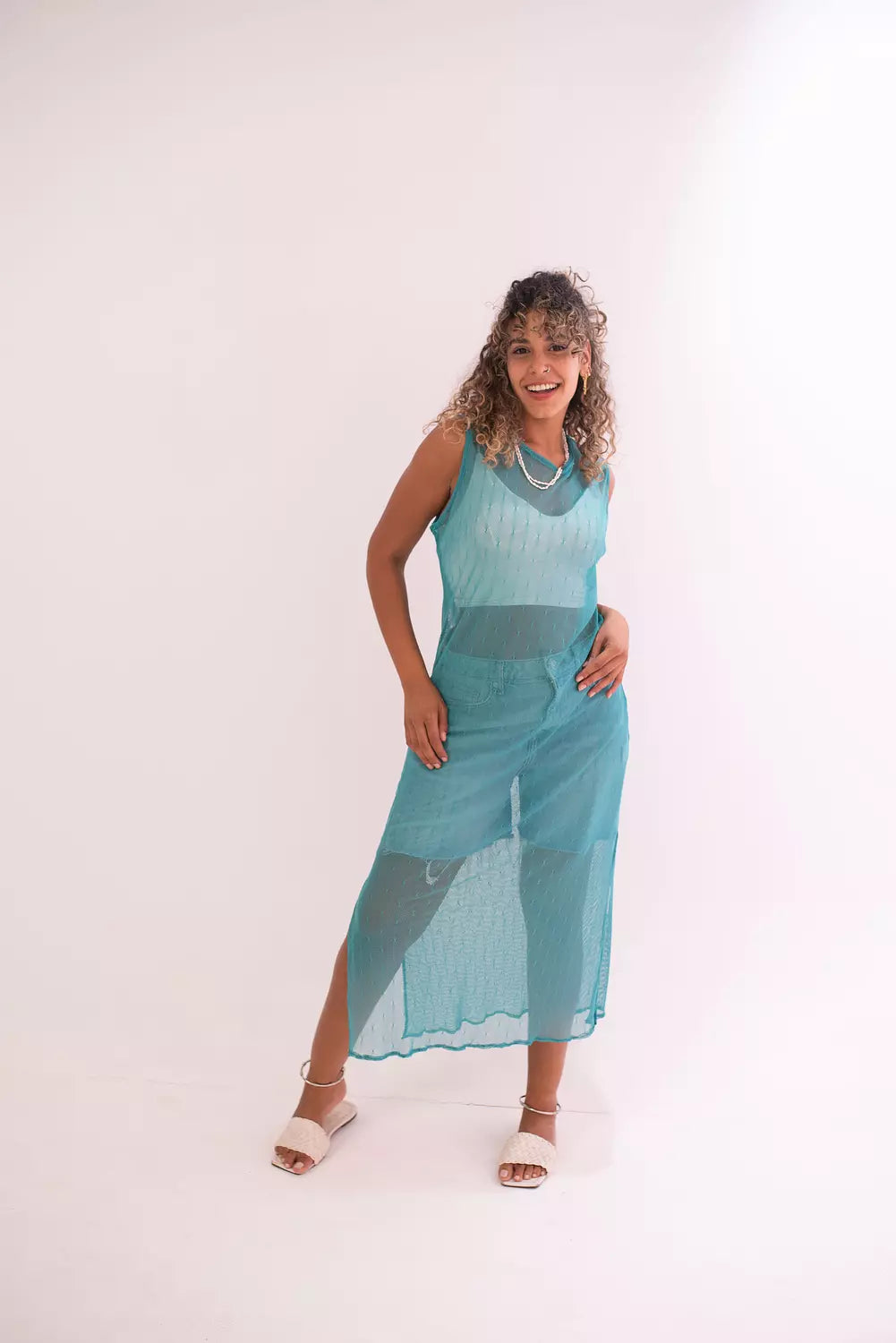 Net beach cover-up
