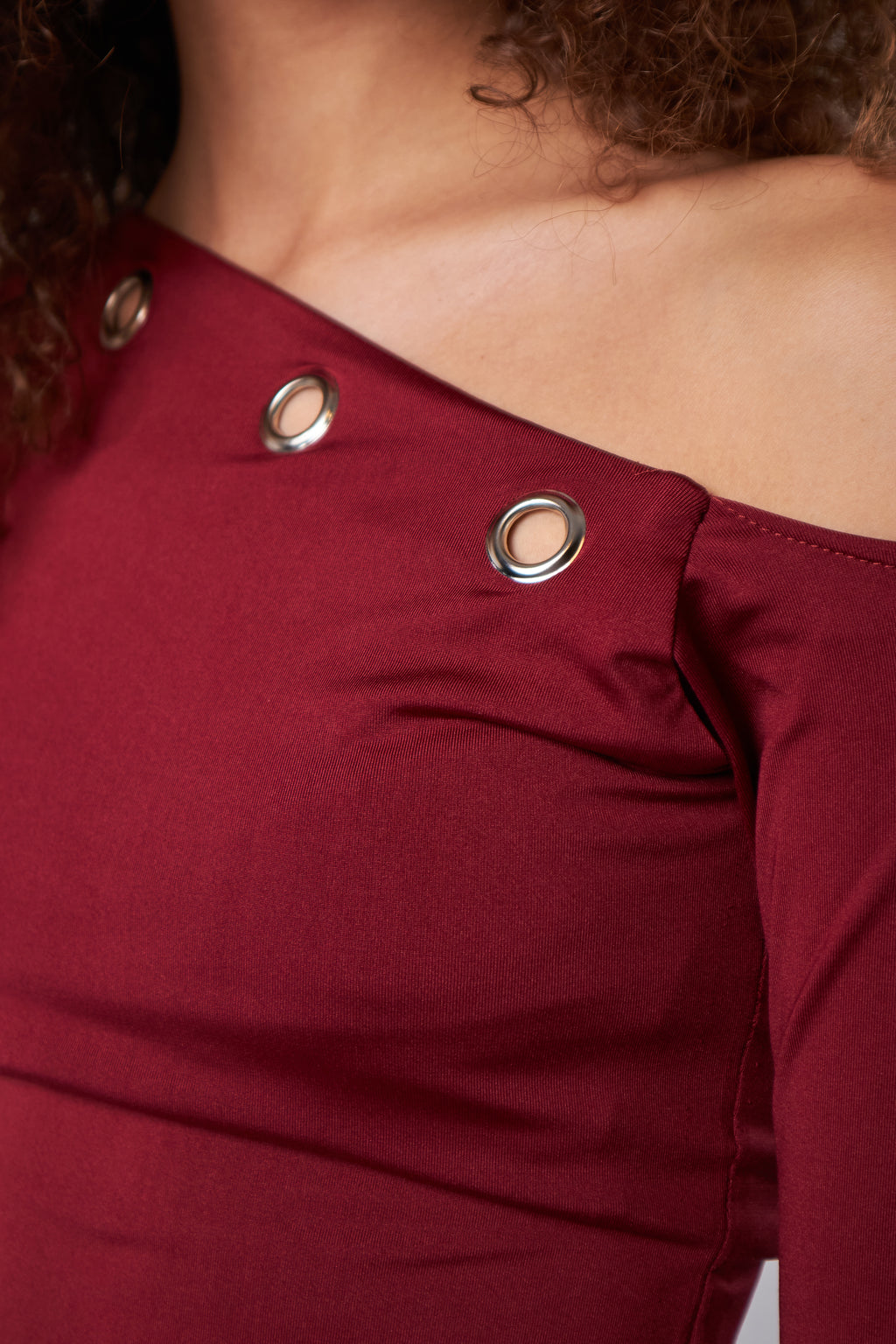 Asymmetric Off-Shoulder Ring Top