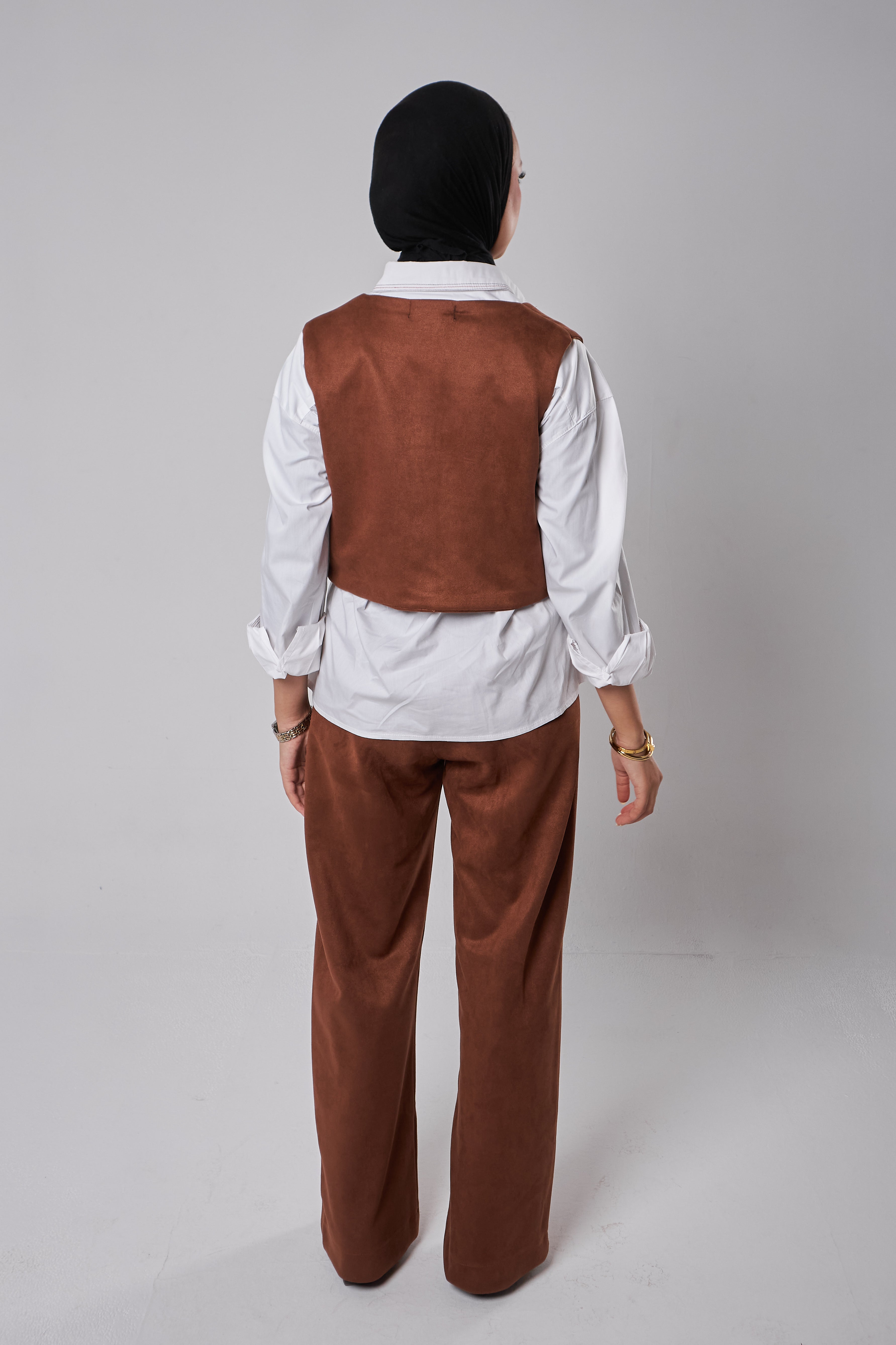 Luxe Suede Oxide-Stud Vest