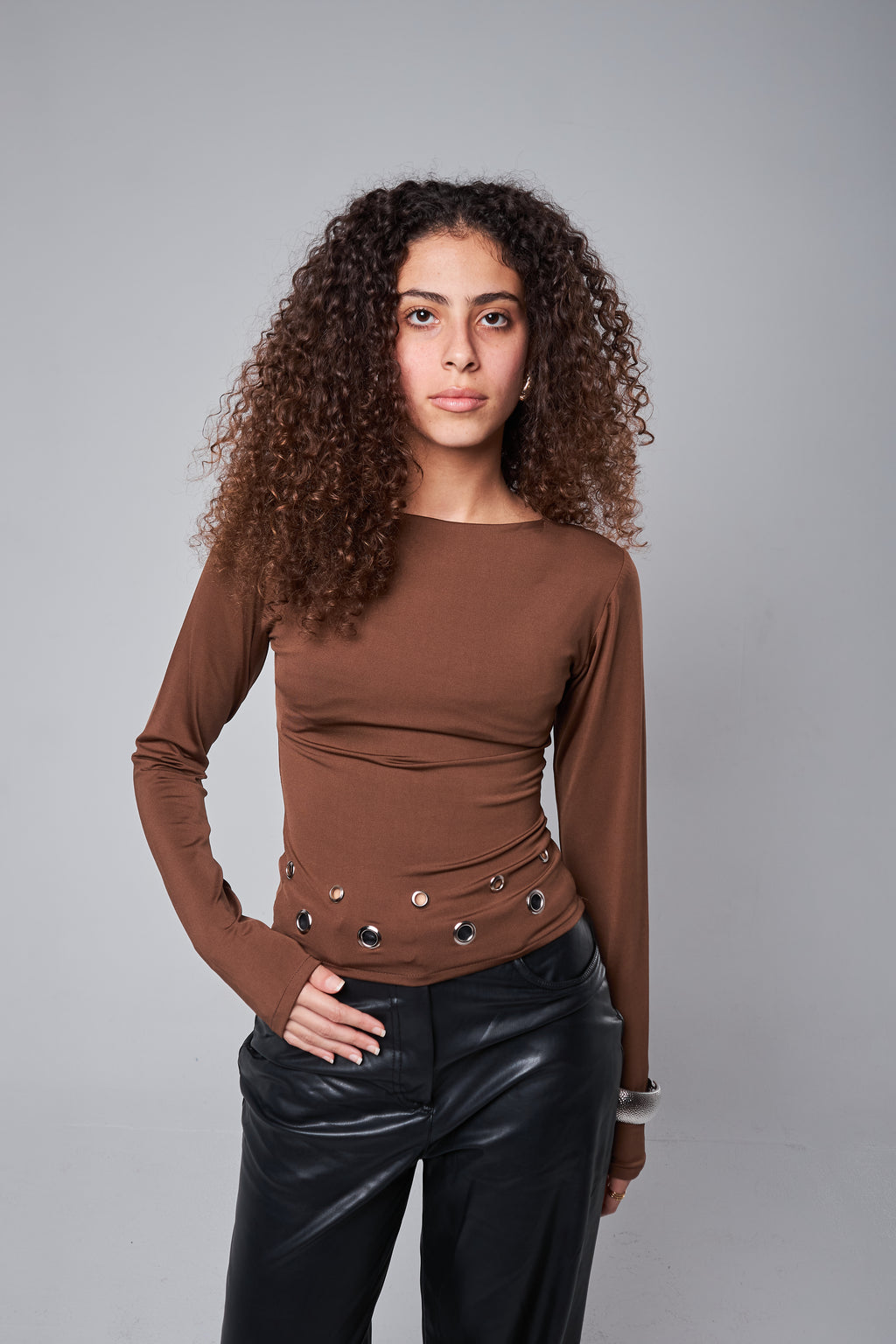Ringed Hem Crop Top
