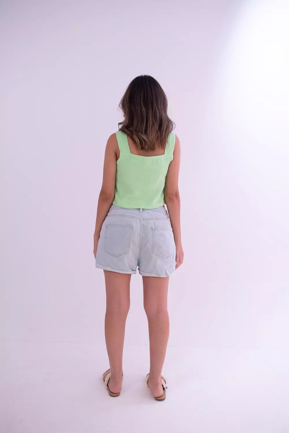 oversized bubble crop top