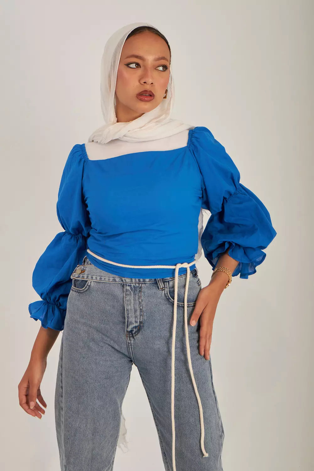 Bubble Bound Square Neck Top