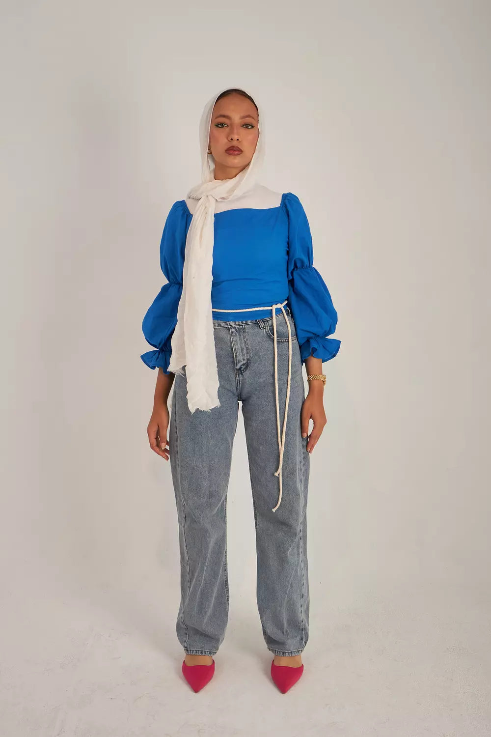 Bubble Bound Square Neck Top