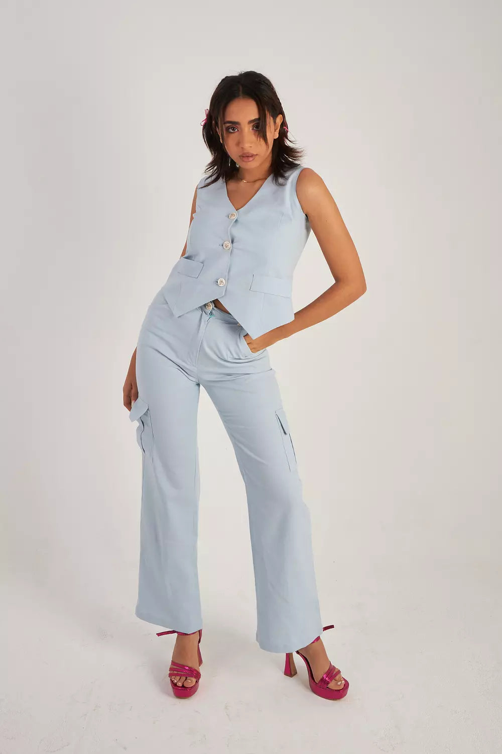 Eleganza Bow Vest Set
