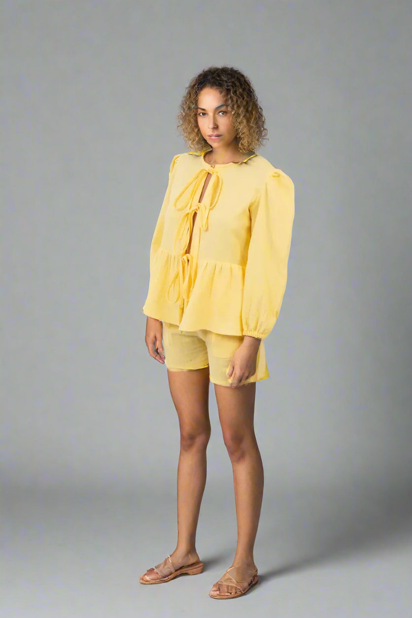 Sunshine Bow-bubble short set