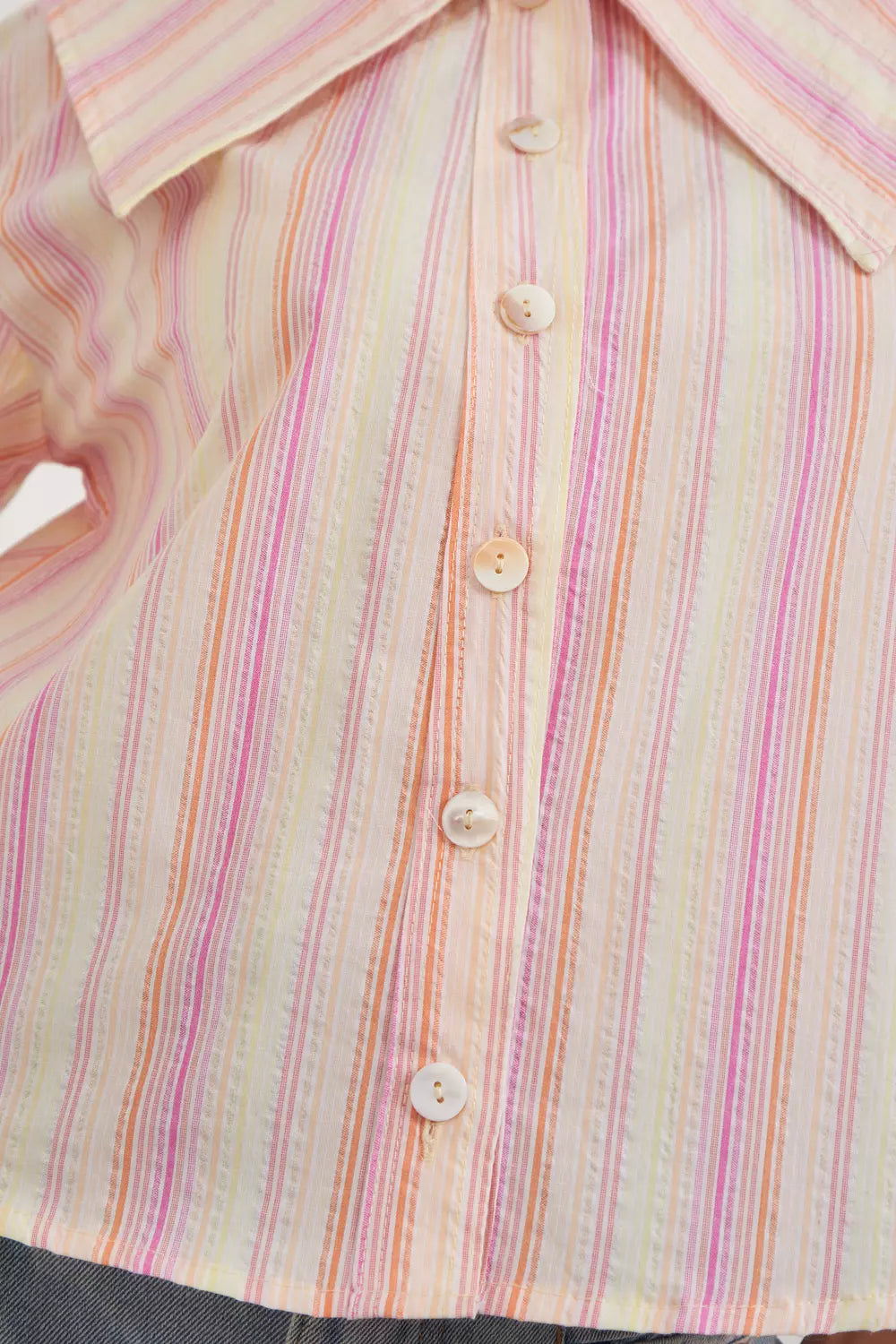 The Gelato Stripes Pan Collar Shirt
