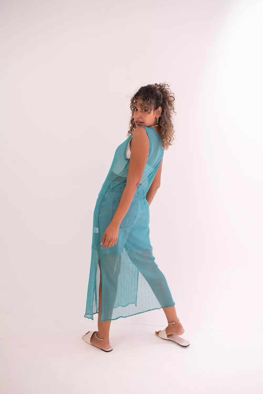 Net beach cover-up