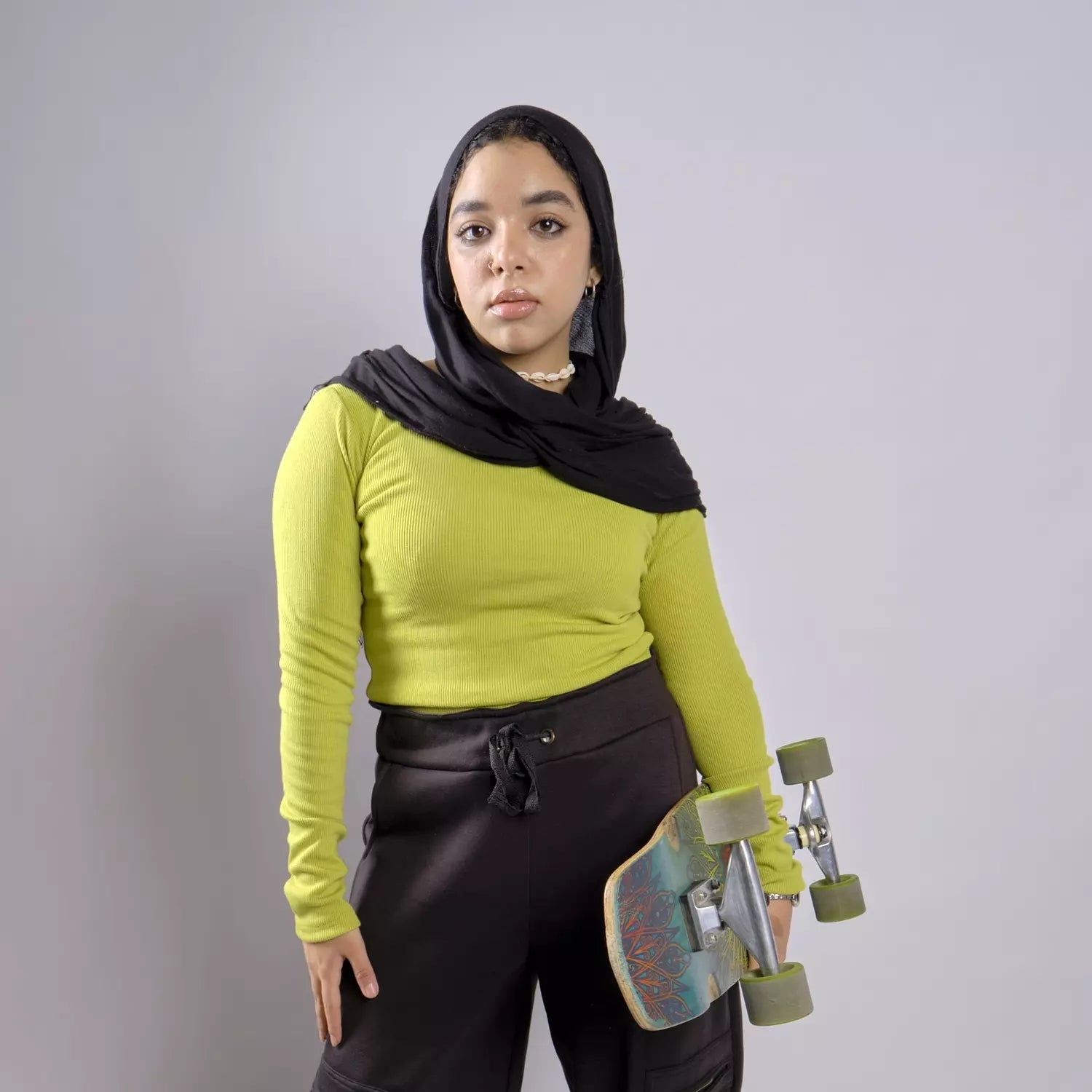 Crew neck basic ribbed top