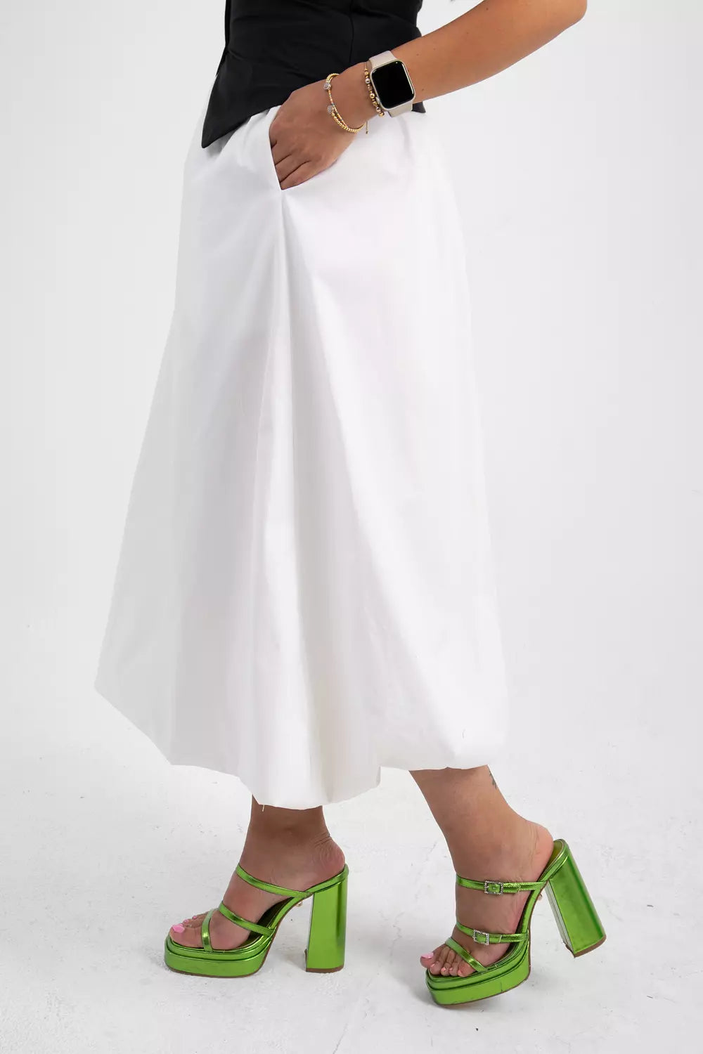 Midi Bubble Skirt