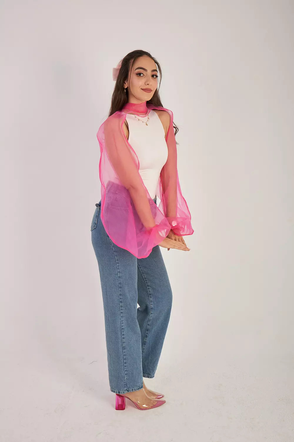 Sheer Delight Bow Tie Sleeves