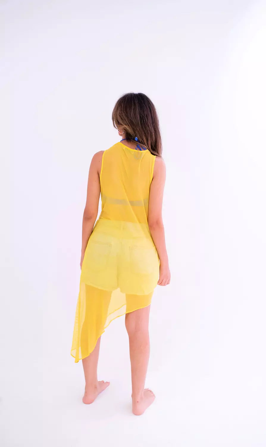 Diagonaled beach cover-up