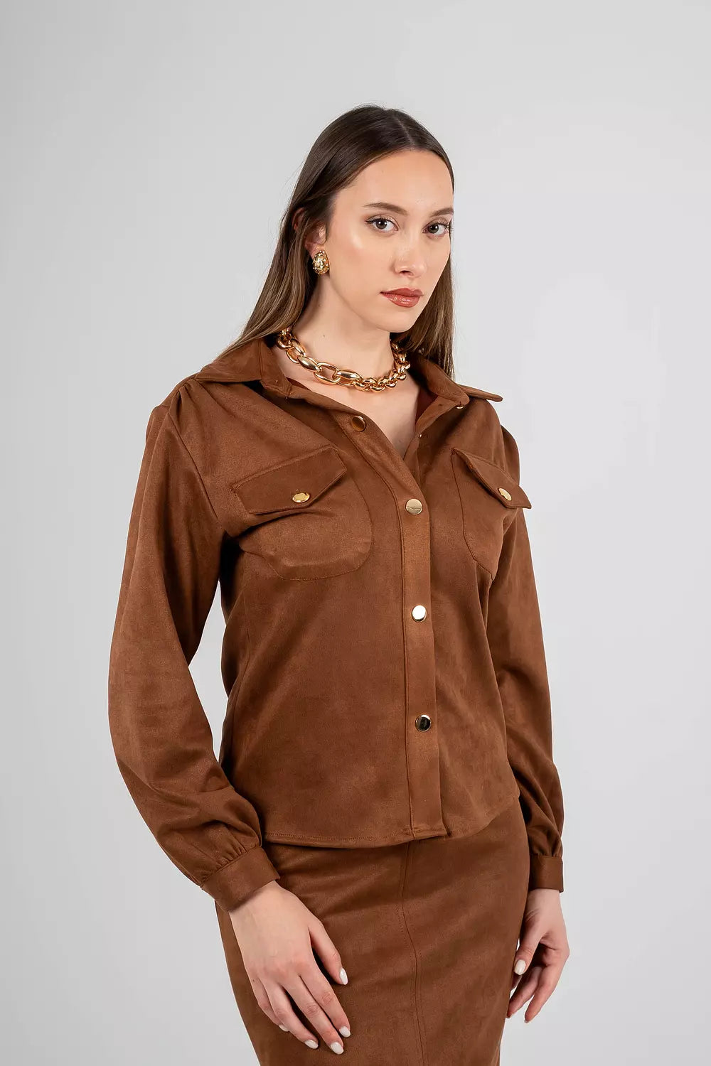 Luxe Suede Oversized Shirt