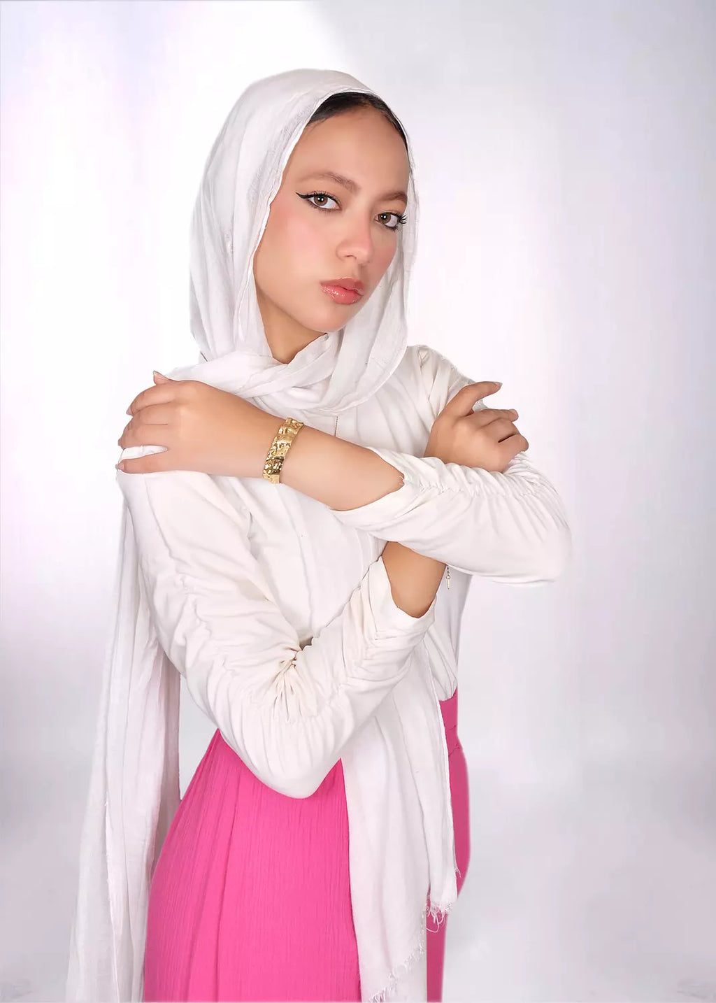 Side-Ruched Sleeve Top