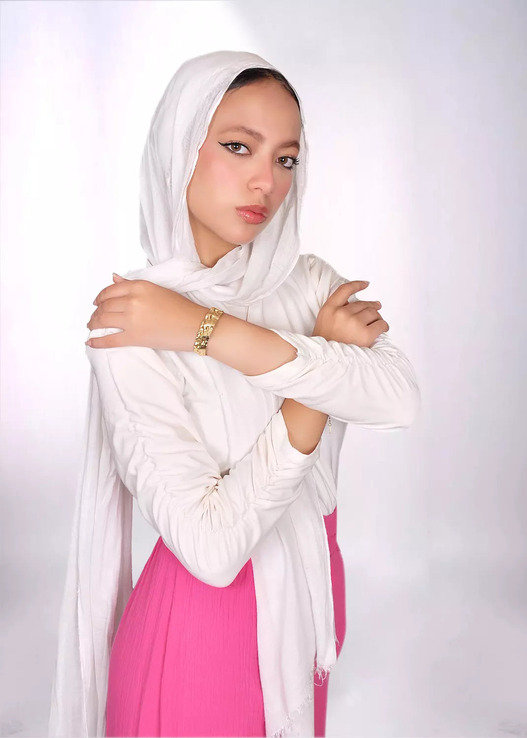 Side-Ruched Sleeve Top