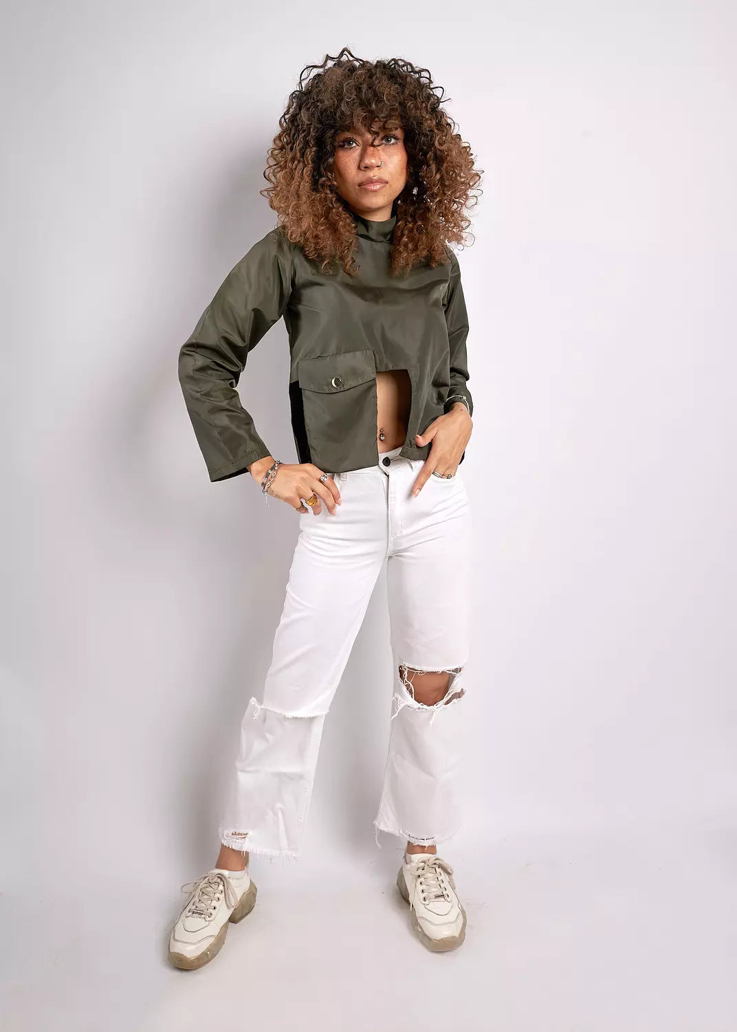 Cropped Twisty Cargo Top