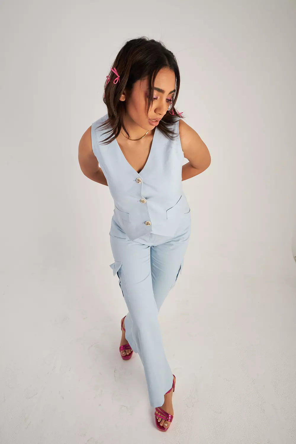 Eleganza Bow Vest Set