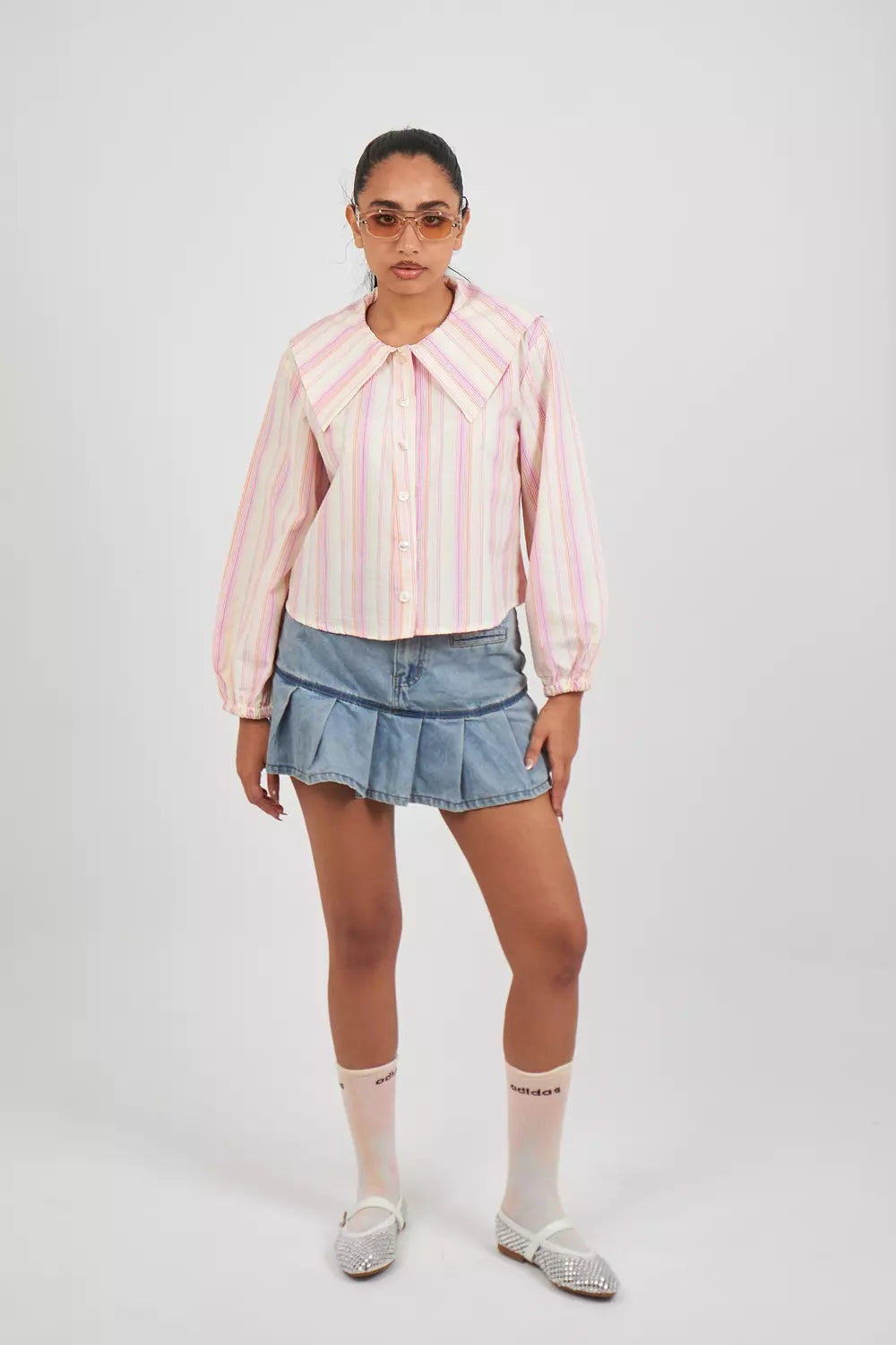 The Gelato Stripes Pan Collar Shirt