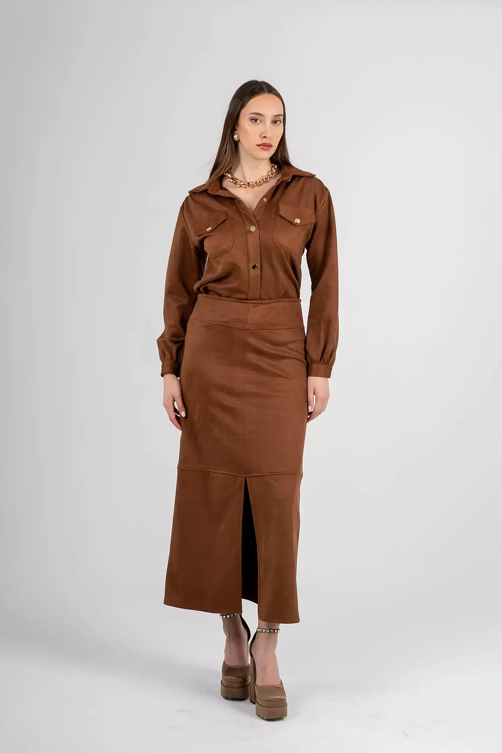 Luxe Suede Oversized Shirt