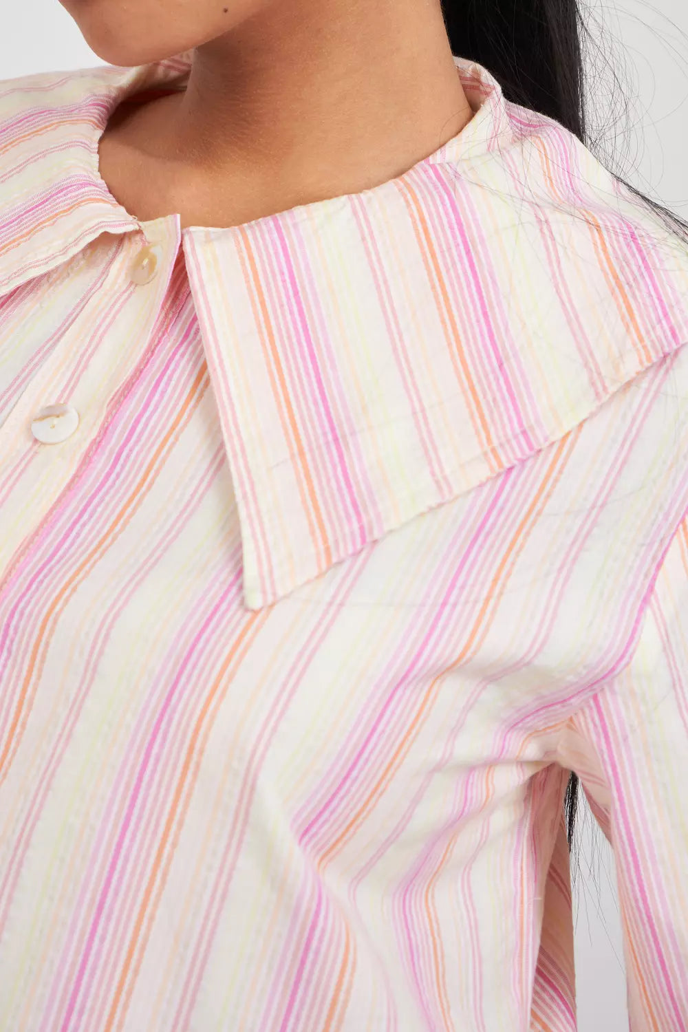 The Gelato Stripes Pan Collar Shirt