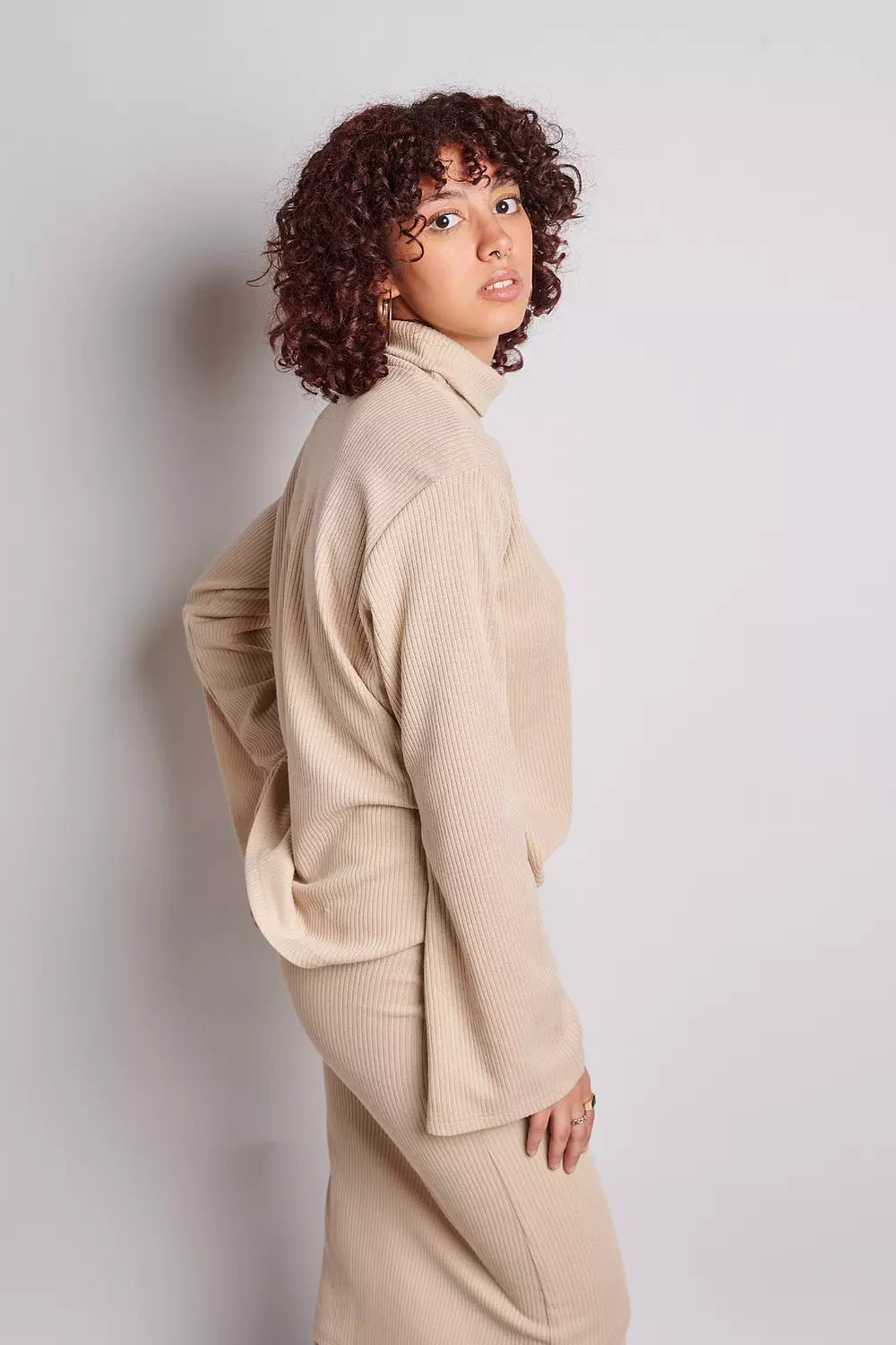 Oversized Cozy Chic Turtle Neck Top