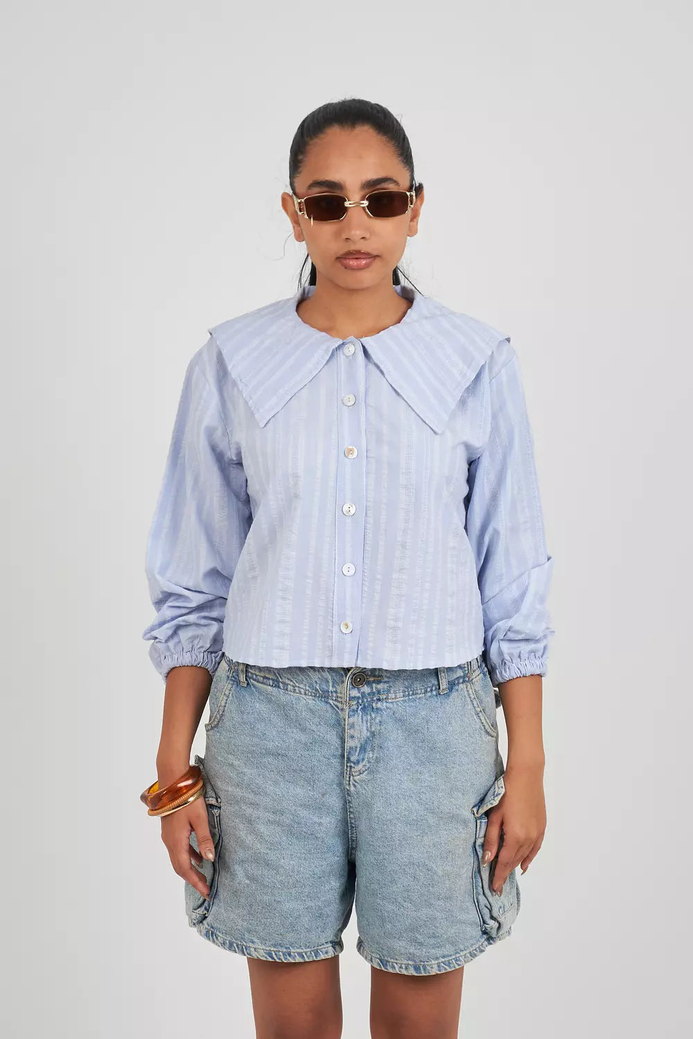 The Gelato Stripes Pan Collar Shirt